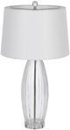 Cal® Lighting & Accessories Bullet Shaped 2-Piece Chrome/Clear Table Lamp Set-2