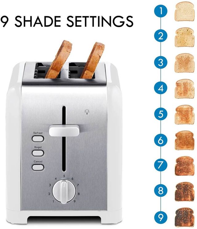 Kenmore® 2 Slice White and Stainless Steel Toaster-3