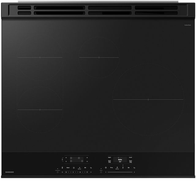 Samsung Bespoke 30" Fingerprint Resistant Stainless Steel Slide-In Induction Range with Ambient Edge Lighting™-3