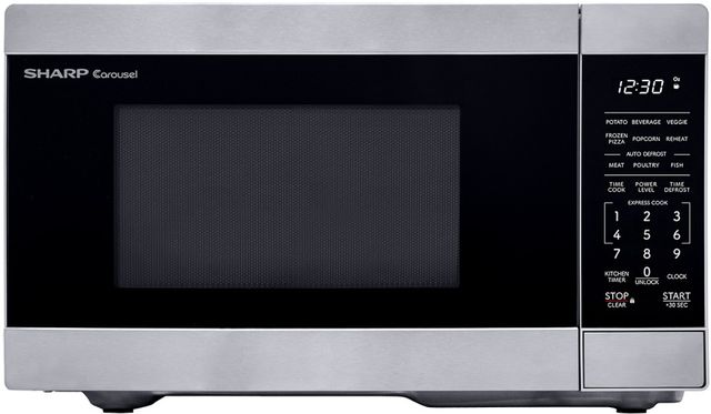 Sharp® Carousel® 0.9 Cu. Ft. Stainless Steel Countertop Microwave-0
