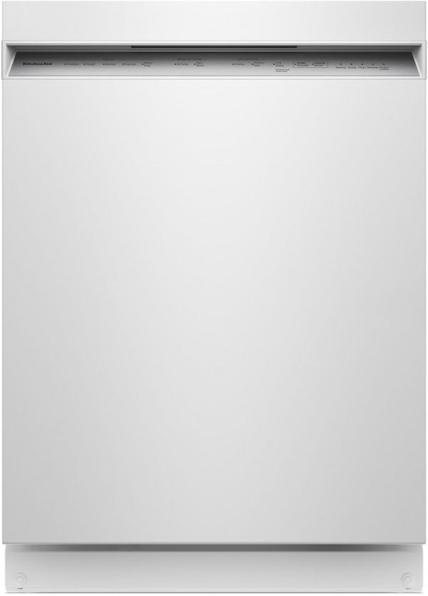 KitchenAid® 24" White Front Control Built-In Dishwasher with 30+ Total Wash Jets-0