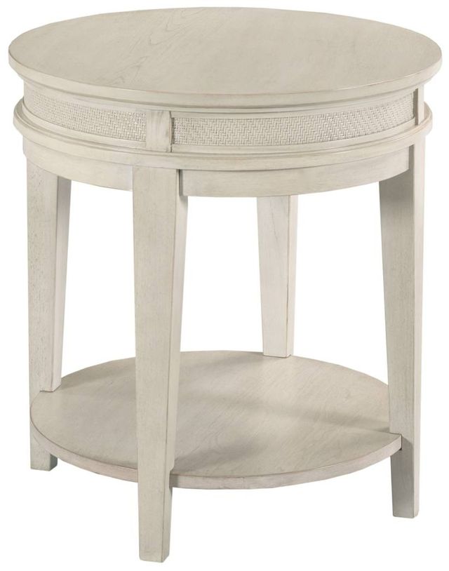 England Furniture Serra Classic White Round End Table-0