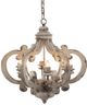 A & B Home Antique White Chandelier-0