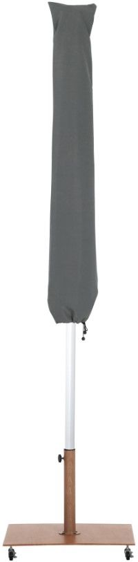 Meridian Furniture Fiji Matte White/Navy/Teak Aluminum Outdoor Patio Umbrella and Base-2