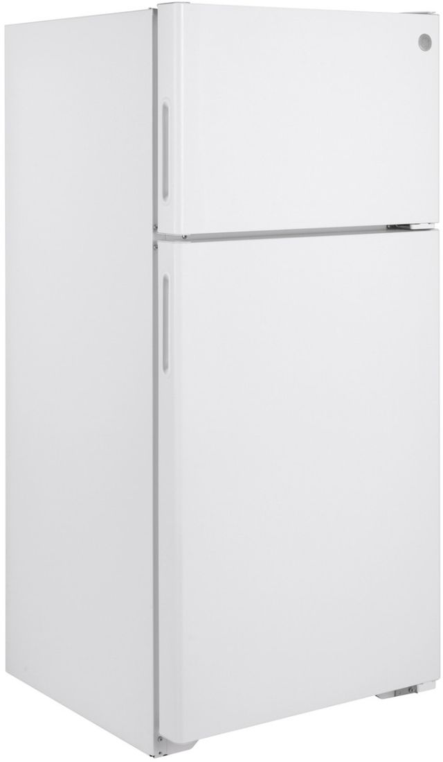 GE® 28" 16.6 Cu. Ft. ENERGY STAR® White Top Freezer Refrigerator-3