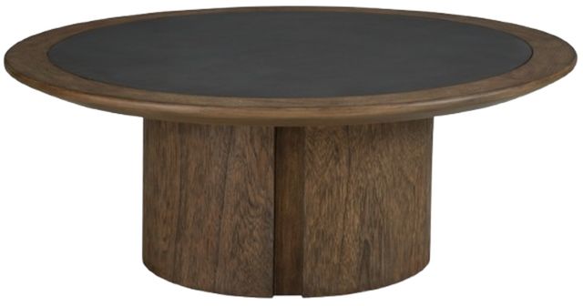 Signature Design by Ashley® Dontayne Warm Brown Round Cocktail Table-1