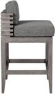 Armen Living Vivid Light Gray Olefin/Wood Outdoor Counter Stool-4