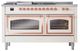 Ilve® Nostalgie II Noblesse 60'' Antique White Pro Style Dual Fuel Range with Copper Trim-1