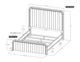 International Furniture Direct Dark Mezquite Multi-Step Black Queen Bed Footboard with Rails-3