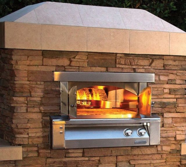 Alfresco™ 30" Stainless Steel Built-In Natural Gas Pizza Oven-0