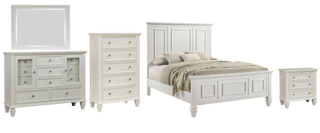 Coaster® Sandy Beach 5-Piece Cream White California King Bedroom Set-0
