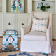Laura Park Designs Coral Bay Pale Blue 22" x 22" Throw Pillow-2