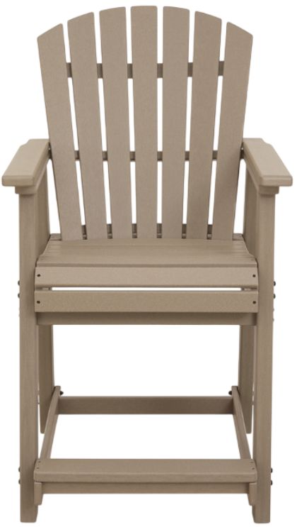 Signature Design by Ashley® Seacliff Beach Medium Brown Plastic Outdoor Bar Stool-2