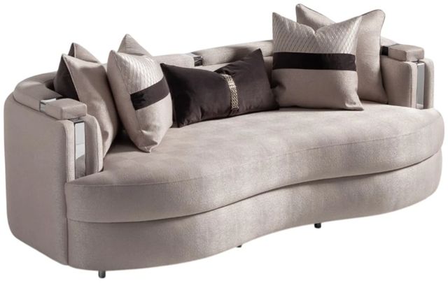 Michael Amini® Carmela Zinc Sofa with Silver Accent-0
