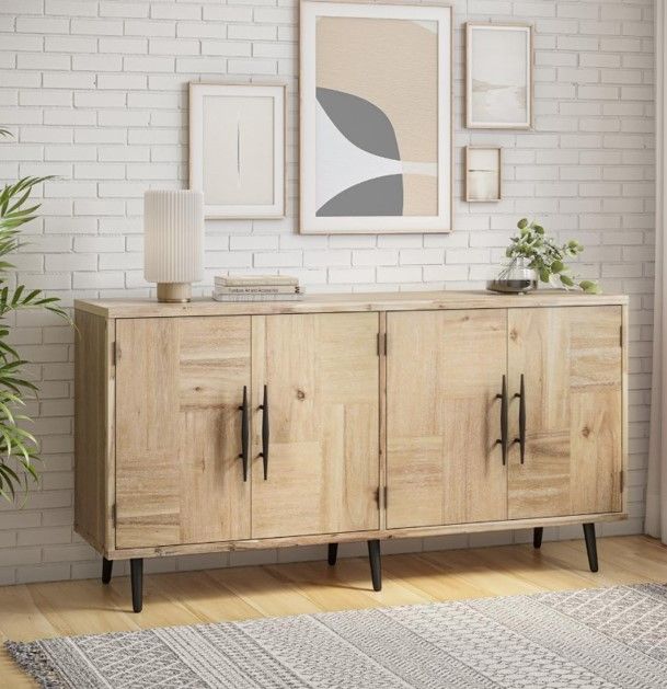 Jofran Inc. Colhane Washed 4-Door Accent Cabinet-1