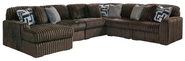 Signature Design by Ashley® Midnight-Madness 6-Piece Chocolate Left-Arm Facing Sectional and Chaise-0