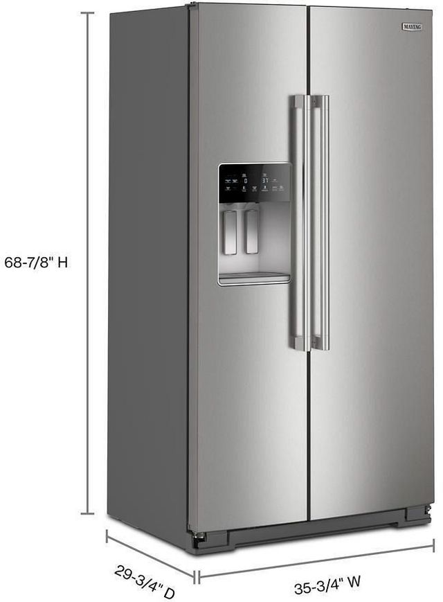 Maytag® 36 in. 20.8 Cu. Ft. Fingerprint Resistant Stainless Steel Counter Depth Side-by-SideRefrigerator-6