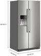 Maytag® 36" 20.9 Cu. Ft. Fingerprint Resistant Stainless Steel Counter Depth Side-by-Side Refrigerator with Arctic Blue Interior-2