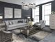 Michael Amini® Roxbury Park Gray/Stainless Steel Nightstand-1