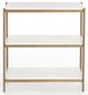 Magnolia Home by Joanna Gaines Posy Brass/White Nightstand-1