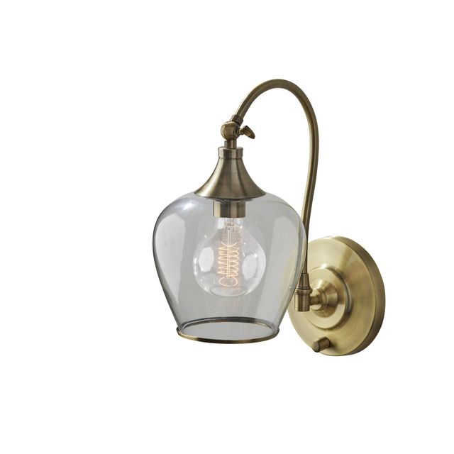 Adesso® Bradford Antique Brass Wall Lamp-1
