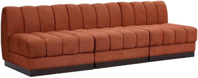 Meridian Furniture Quinn 3-Piece Cognac Modular Armless Sofa-0