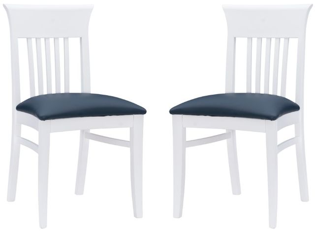 Linon Fraser 2-Piece Navy/White Dining Chair Set-0