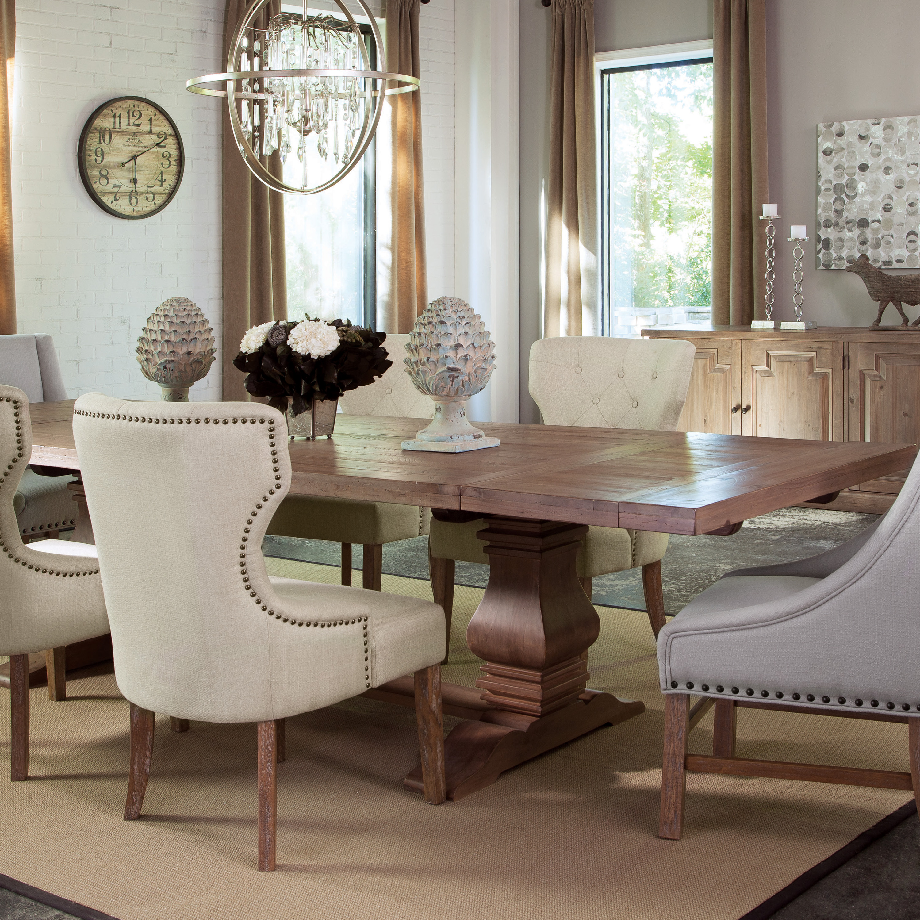 Coaster Florence Rustic Smoke Dining Table - Thumbnail 5