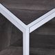 Elements International Archer Chrome Square End Table-4