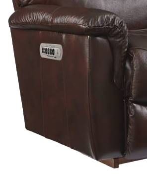 La-Z-Boy® James Walnut Leather Power Rocking Recliner with Headrest-1