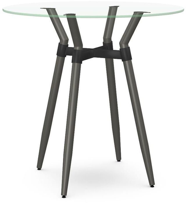 Amisco Customizable Link Glass Top 42" Round Bar Table-0