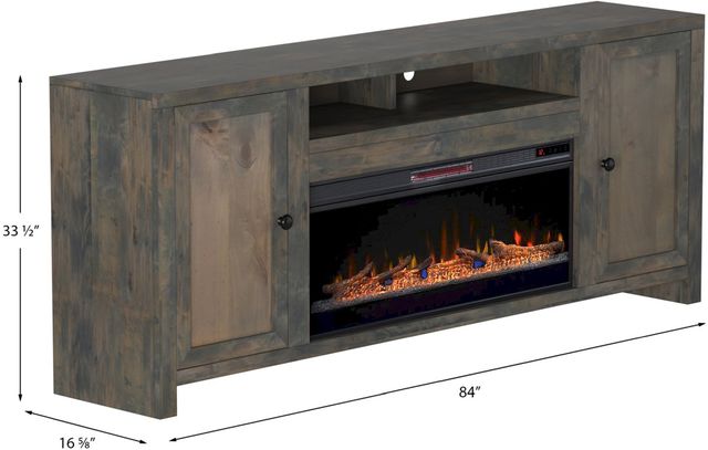 Legends Home Joshua Creek Barnwood 84" Fireplace Console-2