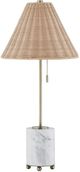 Forty West Judith Brass/White Buffet Lamp-0