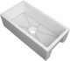 ZLINE Venice 33" White Matte Farmhouse Single Bowl Fireclay Kitchen Sink-1