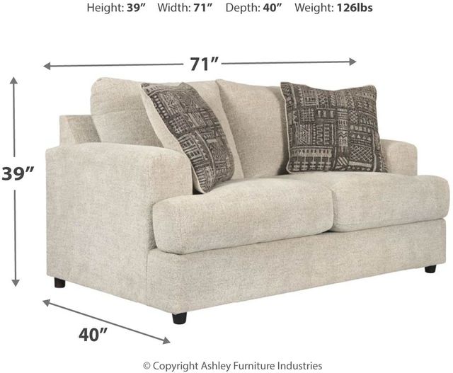 Signature Design by Ashley® Soletren Stone Loveseat-3