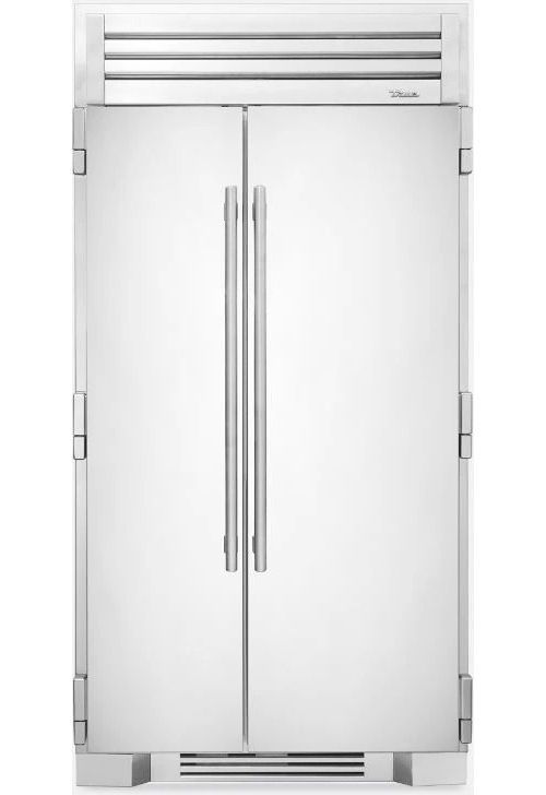 True® 42" 24.4 Cu. Ft. Stainless Steel Built-In Side By Side Refrigerator-0