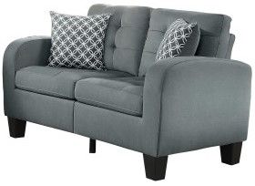 Mazin Furniture Sinclair 2 Piece Gray Sofa & Loveseat Set-1