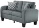Mazin Furniture Sinclair 2 Piece Gray Sofa & Loveseat Set-1