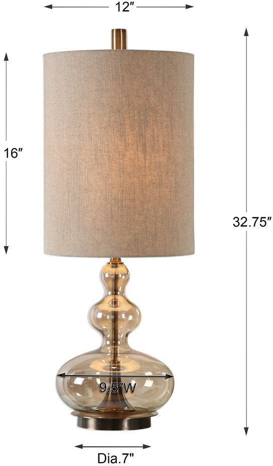 Uttermost® Formoso Light Amber Glass Table Lamp-2
