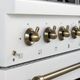FORNO® Antico Alta Qualita 36" White Pro Style Dual Fuel Range-4