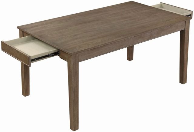 Homelegance® Armhurst Wire Brush Brown Dining Table-3