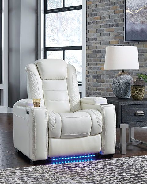 Signature Design by Ashley® Party Time 3 Piece White Power Reclining Living Room Seating Set-2