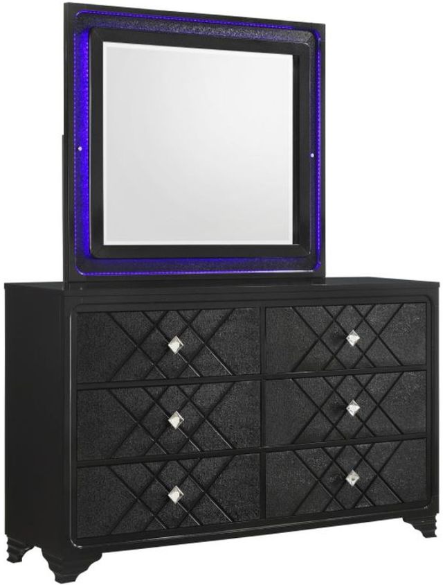 Coaster® Penelope 4-Piece Black/Midnight Star King Bedroom Set-2