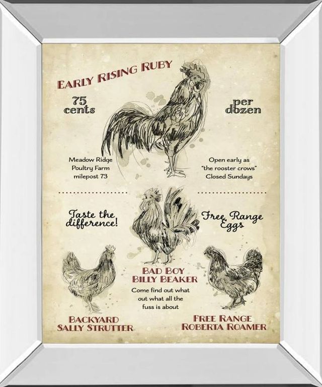 Classy Art Hen House I by Studio W Mirrored Frame Wall Art-0