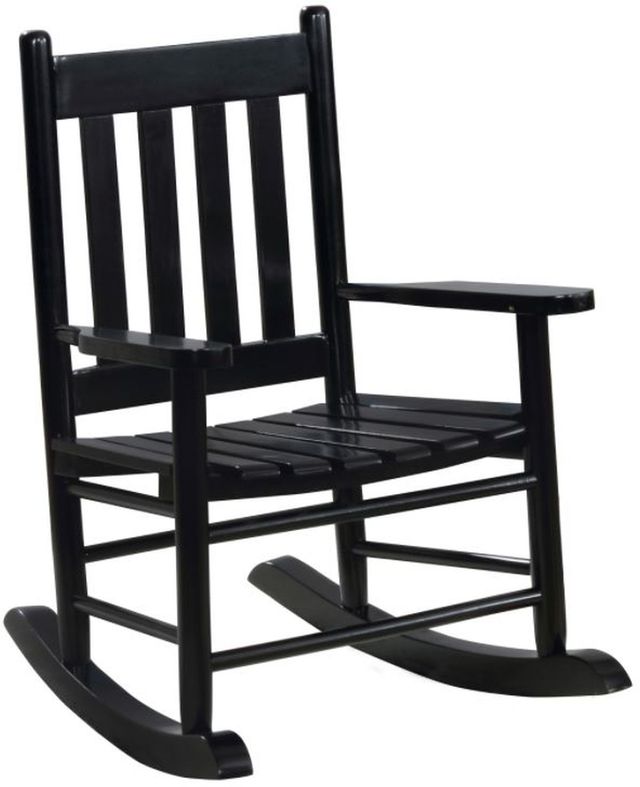 Coaster® Annie Slat Back Youth Black Rocking Chair