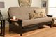 Kodiak Furniture Phoenix Linen Stone/Espresso Full Futon with Mattress-3