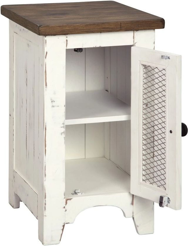 Signature Design by Ashley® Wystfield Brown Chairside End Table with Antique White Base -3