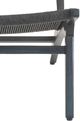 Moe's Home Collection Palma Black Teak Outdoor Lounge Chair with Black Wicker Back and Seat-4