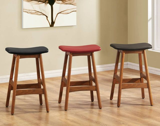Homelegance® Ride Matt Black/Walnut Counter Stool-1