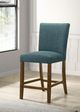 Coaster® Paxton 2-Piece Brown/Teal Blue Upholstered Counter Dining Side Chair-1